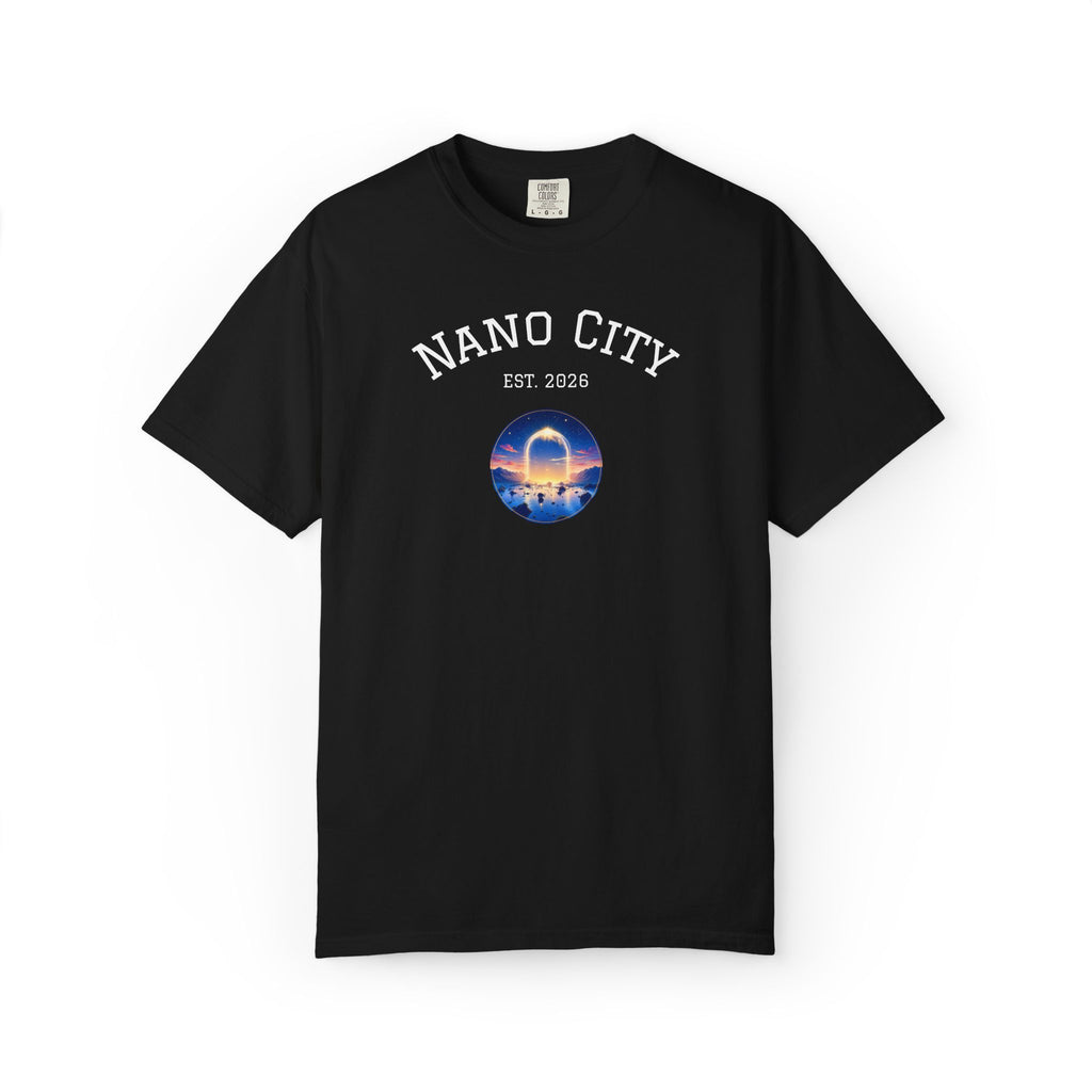 Nano City Est. 2026 Graphic T-Shirt — Morning Dawn Globe