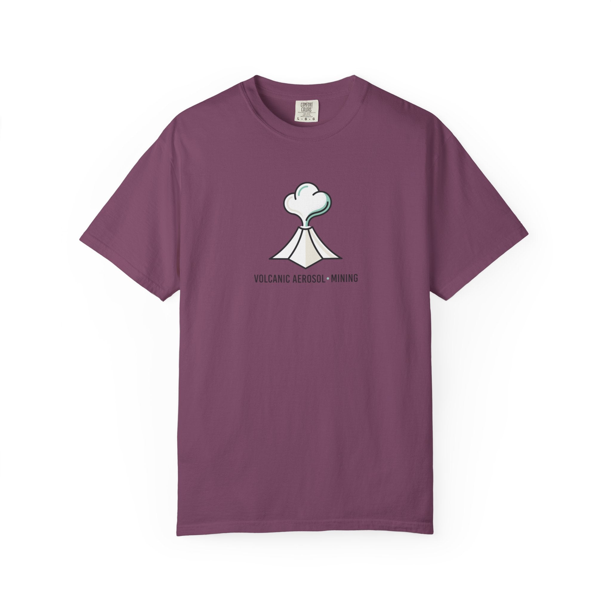 Volcanic Aerosol Mining T-Shirt — Minimal Geology Graphic Tee
