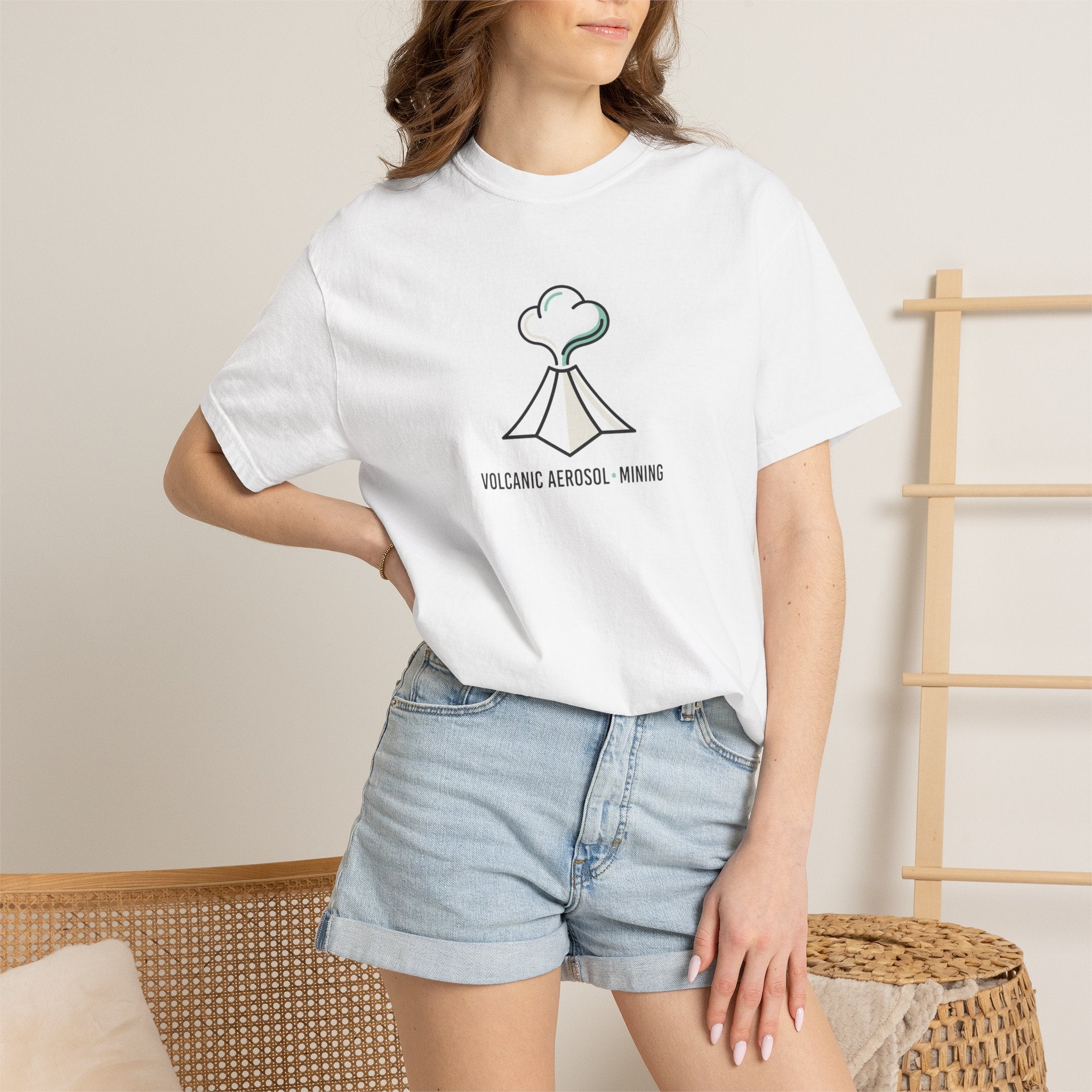 Volcanic Aerosol Mining T-Shirt — Minimal Geology Graphic Tee