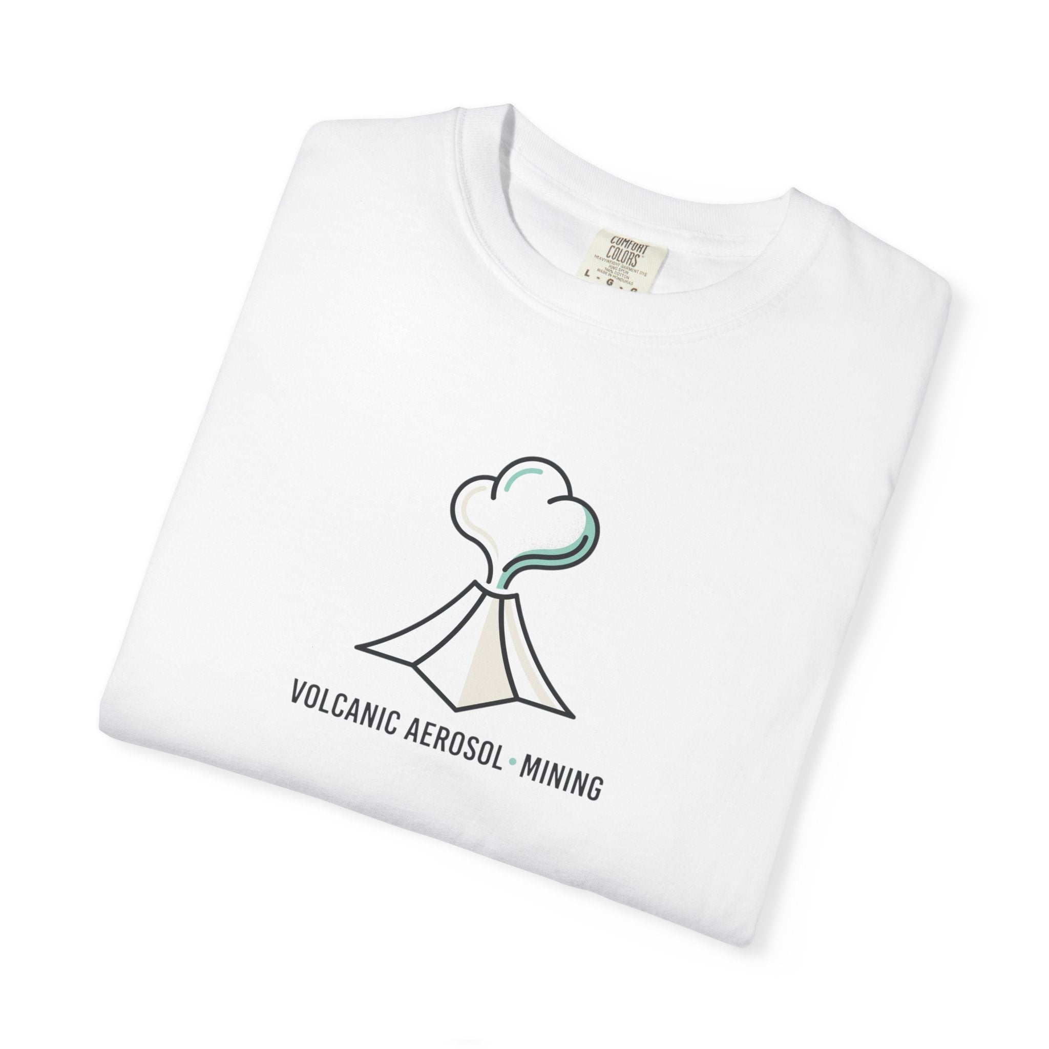 Volcanic Aerosol Mining T-Shirt — Minimal Geology Graphic Tee