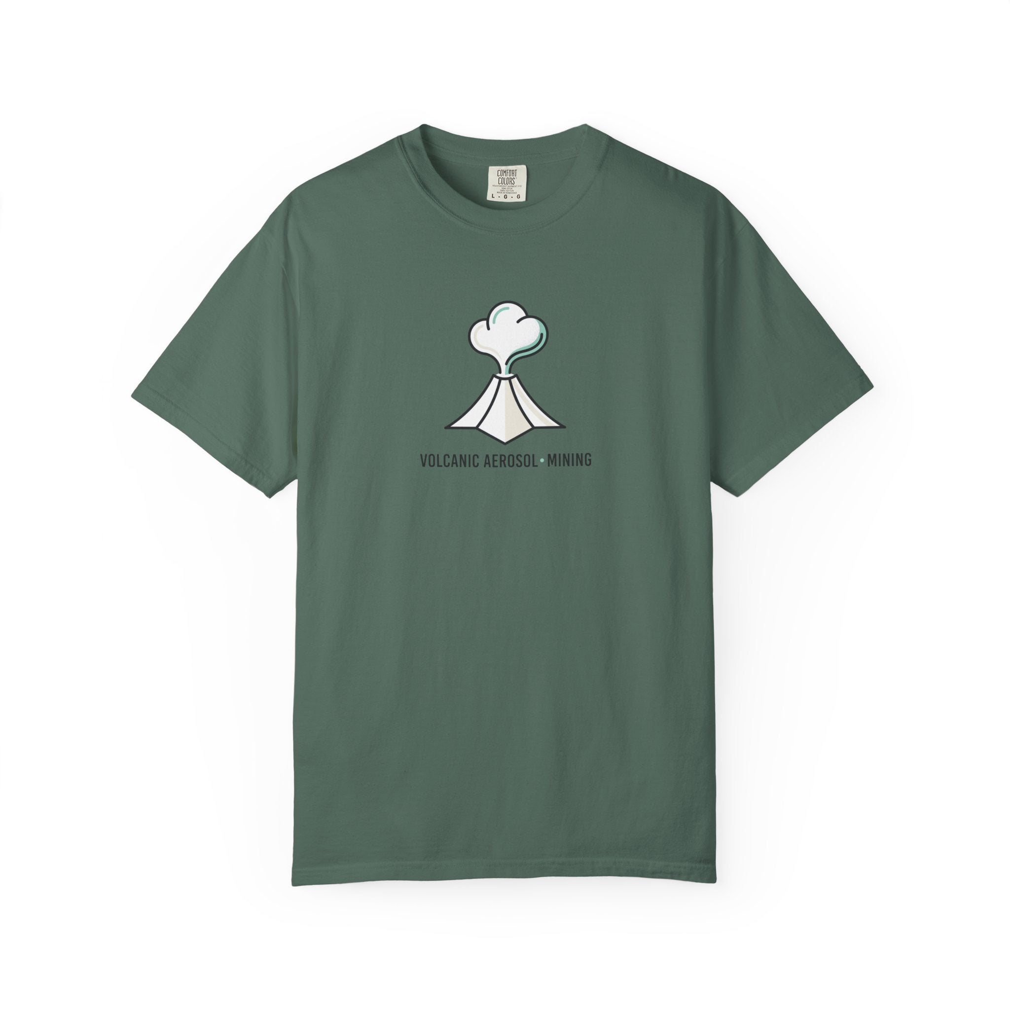 Volcanic Aerosol Mining T-Shirt — Minimal Geology Graphic Tee